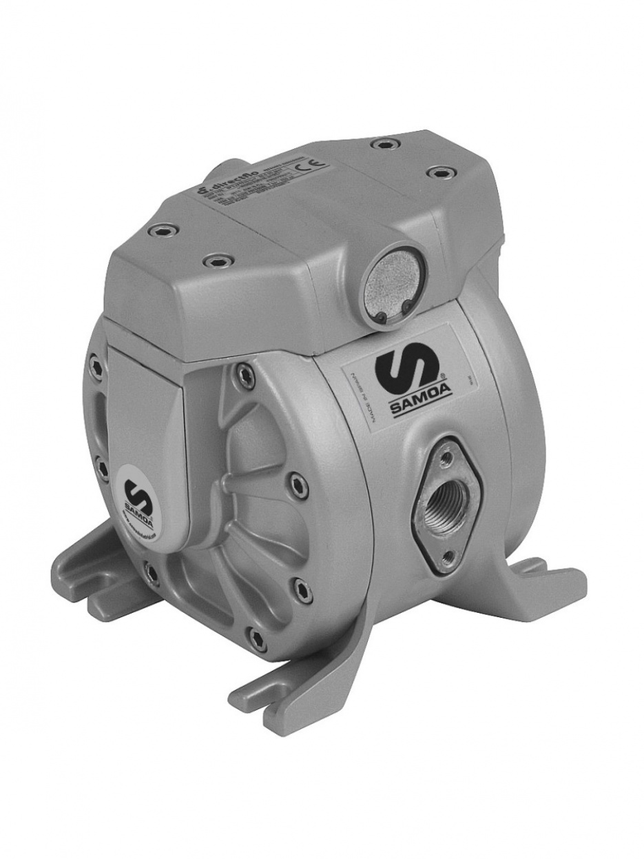 Диафрагменный пневмонасос DF50, 50 л/мин, вход для жидкости 1/2". Смаз мат-лы, отработанное масло